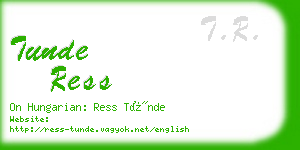 tunde ress business card